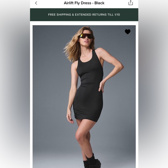ALO Yoga Black Airlift Fly Dress M